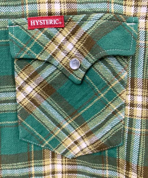 Hysteric Glamour（ヒステリックグラマー）Hysteric Glamour (ヒステリックグラマー) チェックネルシャツ グリーン サイズ:Lの古着・服飾アイテム