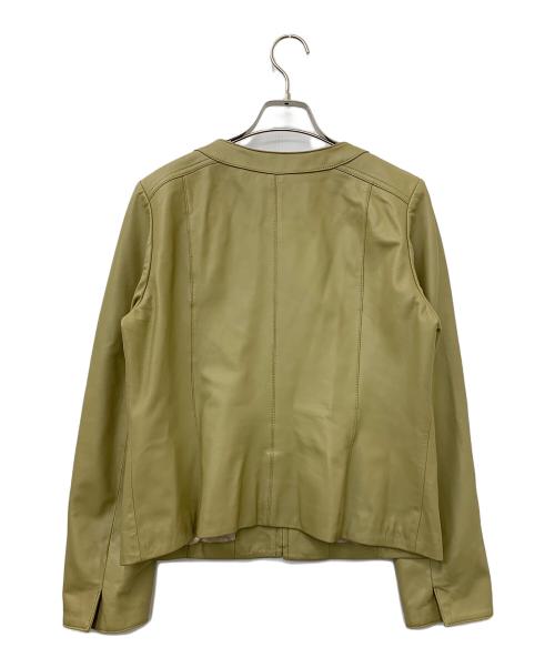 BALMAIN（バルマン）BALMAIN (バルマン) ラムレザージャケット ベージュ サイズ:13の古着・服飾アイテム