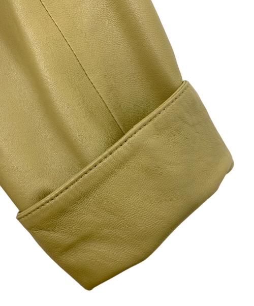 BALMAIN（バルマン）BALMAIN (バルマン) ラムレザージャケット ベージュ サイズ:13の古着・服飾アイテム