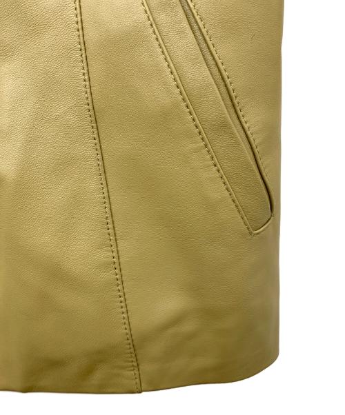 BALMAIN（バルマン）BALMAIN (バルマン) ラムレザージャケット ベージュ サイズ:13の古着・服飾アイテム