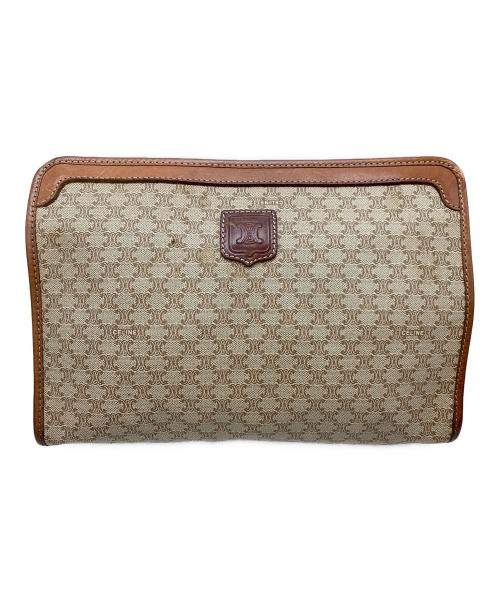 CELINE（セリーヌ）CELINE (セリーヌ) マカダム柄 セカンドバッグ ベージュの古着・服飾アイテム