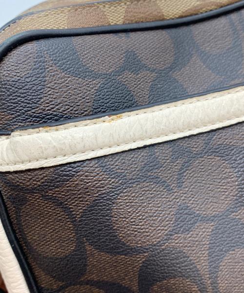 COACH（コーチ）COACH (コーチ) ショルダーバッグ ブラウン×ホワイトの古着・服飾アイテム