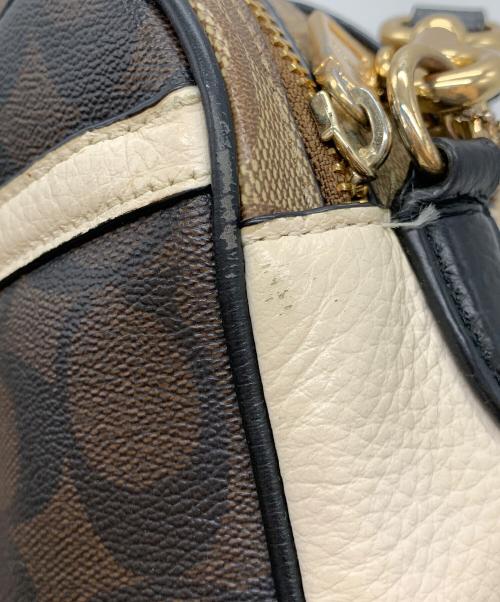 COACH（コーチ）COACH (コーチ) ショルダーバッグ ブラウン×ホワイトの古着・服飾アイテム