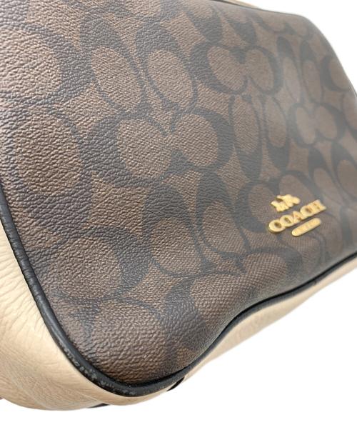 COACH（コーチ）COACH (コーチ) ショルダーバッグ ブラウン×ホワイトの古着・服飾アイテム