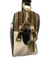 中古・古着 COACH (コーチ) ショルダーバッグ ブラウン×ホワイト：8000円