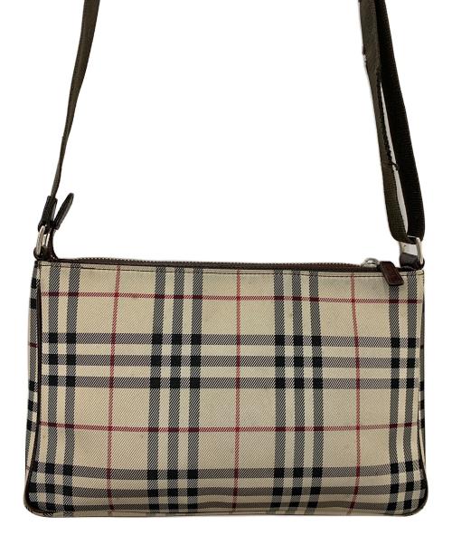 BURBERRY（バーバリー）BURBERRY (バーバリー) ショルダーバッグ ベージュ×ブラウンの古着・服飾アイテム