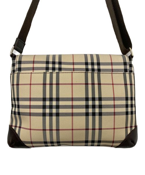 BURBERRY（バーバリー）BURBERRY (バーバリー) ノバチェック フラップショルダーバッグ ベージュの古着・服飾アイテム