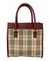BURBERRY（バーバリー）の古着「ノバチェック ハンドバッグ」｜ベージュ×レッド