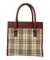 BURBERRY (バーバリー) ノバチェック ハンドバッグ ベージュ×レッド：20000円