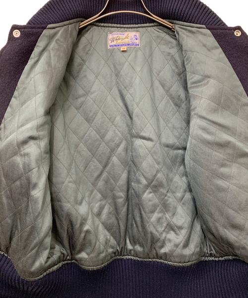 whitesville（ホワイツビル）WHITESVILLE (ホワイツビル) フルデコアワードジャケット ネイビー×ベージュ サイズ:36の古着・服飾アイテム
