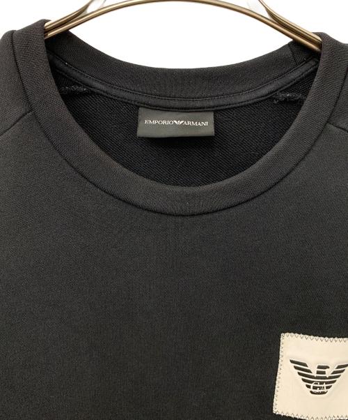 EMPORIO ARMANI（エンポリオ アルマーニ）EMPORIO ARMANI (エンポリオ アルマーニ) クルーネックスウェット ブラック サイズ:XLの古着・服飾アイテム