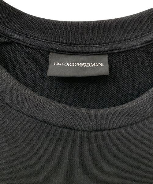 EMPORIO ARMANI（エンポリオ アルマーニ）EMPORIO ARMANI (エンポリオ アルマーニ) クルーネックスウェット ブラック サイズ:XLの古着・服飾アイテム