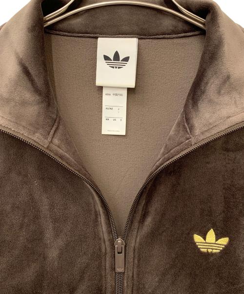 adidas（アディダス）adidas (アディダス) ファイヤーバード トラックトップ ベロア ブラウン サイズ:Sの古着・服飾アイテム