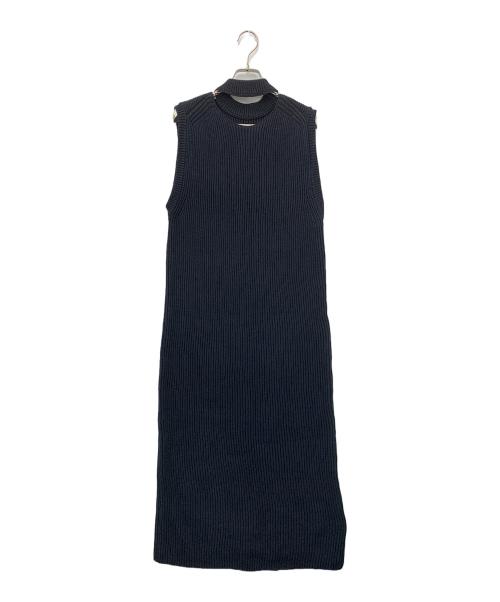 TODAYFUL（トゥデイフル）TODAYFUL (トゥデイフル) Slit Neck Knitdress ネイビー サイズ:36の古着・服飾アイテム