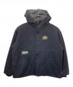 90909090）の古着「King Logo Hooded Work Jacket」｜ブラック