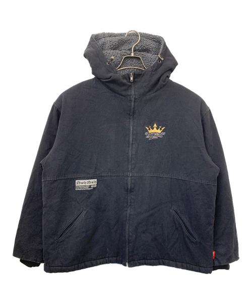 9090（9090）9090 (9090) King Logo Hooded Work Jacket ブラック サイズ:Lの古着・服飾アイテム