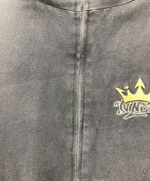 9090（9090）9090 (9090) King Logo Hooded Work Jacket ブラック サイズ:Lの古着・服飾アイテム