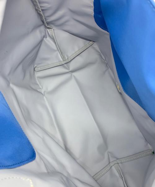 LONGCHAMP（ロンシャン）LONGCHAMP (ロンシャン) 折りたたみバッグ ブルー×ブラウンの古着・服飾アイテム