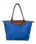 LONGCHAMP（ロンシャン）の古着「折りたたみバッグ」｜ブルー×ブラウン
