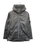 theoryセオリー）の古着「ラムレザージップパーカー」｜ブラック