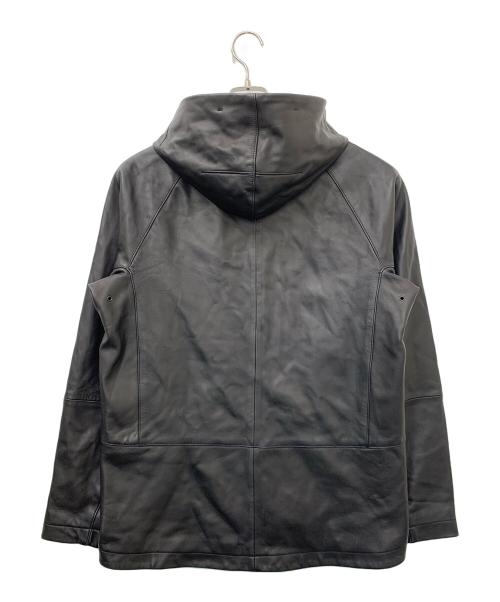 theory（セオリー）theory (セオリー) ラムレザージップパーカー ブラック サイズ:Lの古着・服飾アイテム