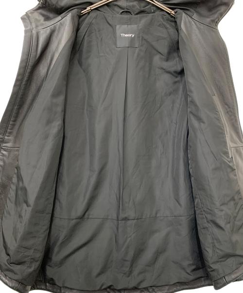 theory（セオリー）theory (セオリー) ラムレザージップパーカー ブラック サイズ:Lの古着・服飾アイテム