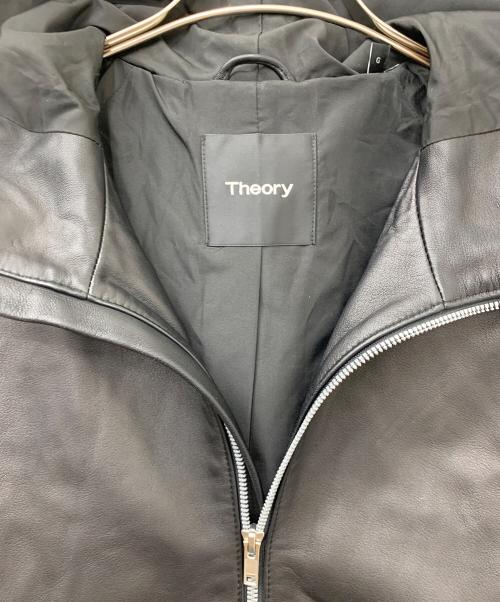 theory（セオリー）theory (セオリー) ラムレザージップパーカー ブラック サイズ:Lの古着・服飾アイテム