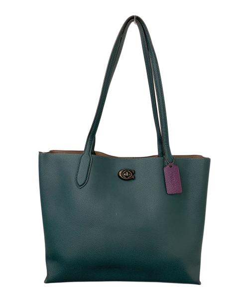 COACH（コーチ）COACH (コーチ) ウィロウ トート ウィズ シグネチャー キャンバス インテリア グリーンの古着・服飾アイテム
