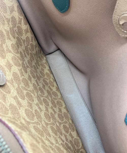 COACH（コーチ）COACH (コーチ) ウィロウ トート ウィズ シグネチャー キャンバス インテリア グリーンの古着・服飾アイテム