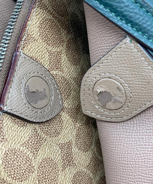 COACH（コーチ）COACH (コーチ) ウィロウ トート ウィズ シグネチャー キャンバス インテリア グリーンの古着・服飾アイテム