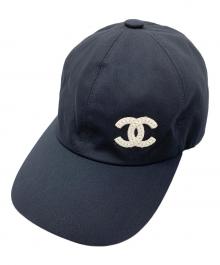 CHANEL（シャネル）の古着「CC ベースボールキャップ」｜ネイビー