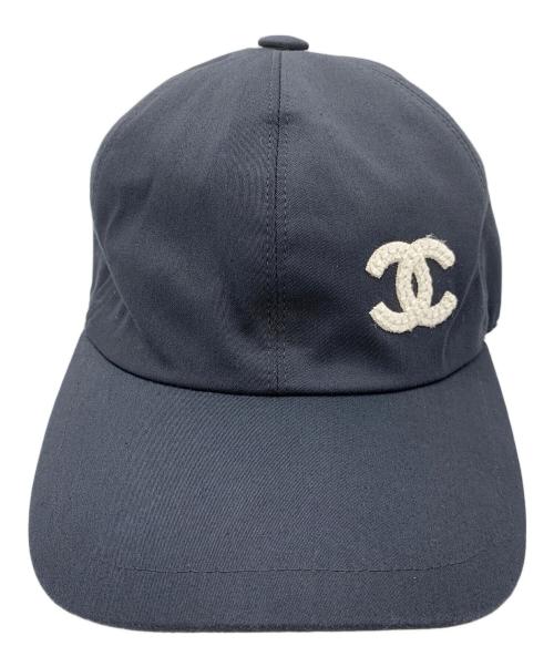 CHANEL（シャネル）CHANEL (シャネル) CC ベースボールキャップ ネイビーの古着・服飾アイテム