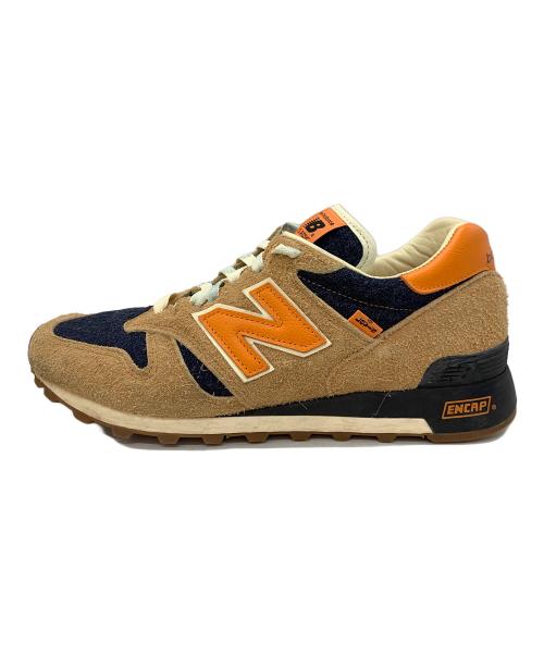 NEW BALANCE（ニューバランス）NEW BALANCE (ニューバランス) LEVI'S (リーバイス) スニーカー ブラウン×ネイビー サイズ:28.5の古着・服飾アイテム