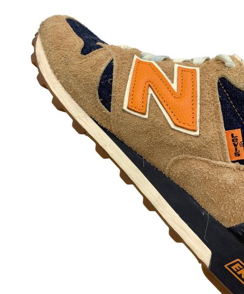 NEW BALANCE（ニューバランス）NEW BALANCE (ニューバランス) LEVI'S (リーバイス) スニーカー ブラウン×ネイビー サイズ:28.5の古着・服飾アイテム