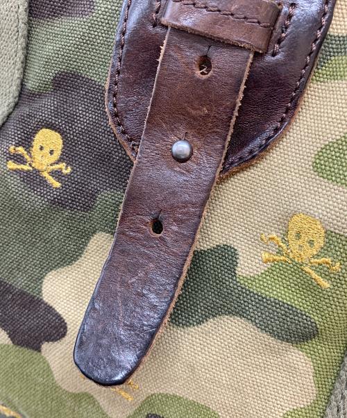 Rugby Ralph Lauren（ラグビーラルフローレン）Rugby Ralph Lauren (ラグビーラルフローレン) スカル刺繍キャンバストートバッグ カーキの古着・服飾アイテム