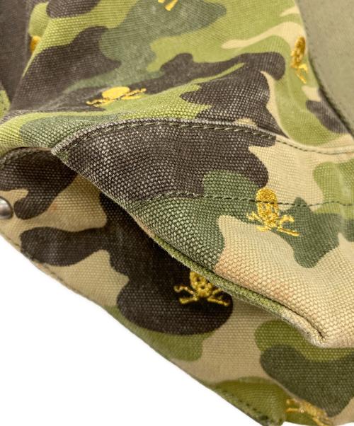 Rugby Ralph Lauren（ラグビーラルフローレン）Rugby Ralph Lauren (ラグビーラルフローレン) スカル刺繍キャンバストートバッグ カーキの古着・服飾アイテム