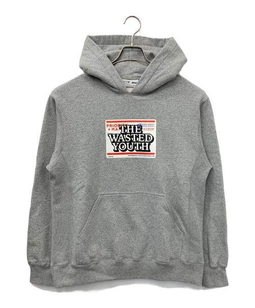 BlackEyePatch（ブラックアイパッチ）BlackEyePatch (ブラックアイパッチ) WASTED YOUTH (ウェイステッドユース) パーカー グレー サイズ:Mの古着・服飾アイテム