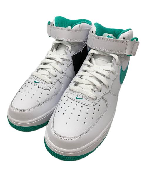 NIKE（ナイキ）NIKE (ナイキ) AIR FORCE1 MID ホワイト×グリーン サイズ:27.5の古着・服飾アイテム