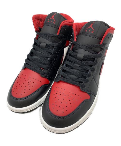 NIKE（ナイキ）NIKE (ナイキ) AIR JORDAN 1 MID ブラック×レッド サイズ:27.5の古着・服飾アイテム