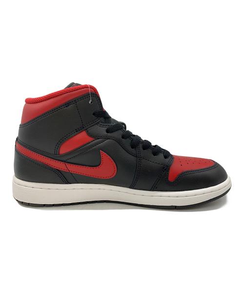 NIKE（ナイキ）NIKE (ナイキ) AIR JORDAN 1 MID ブラック×レッド サイズ:27.5の古着・服飾アイテム