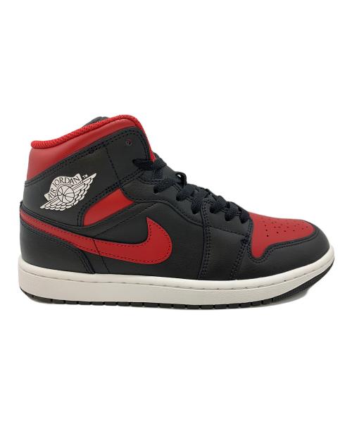 NIKE（ナイキ）NIKE (ナイキ) AIR JORDAN 1 MID ブラック×レッド サイズ:27.5の古着・服飾アイテム