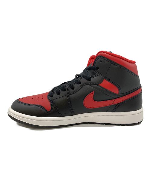 NIKE（ナイキ）NIKE (ナイキ) AIR JORDAN 1 MID ブラック×レッド サイズ:27.5の古着・服飾アイテム