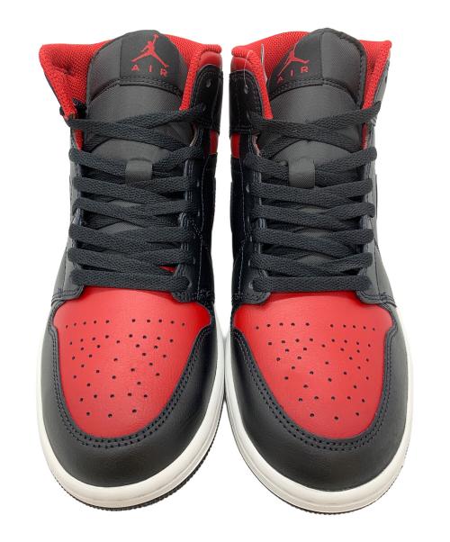 NIKE（ナイキ）NIKE (ナイキ) AIR JORDAN 1 MID ブラック×レッド サイズ:27.5の古着・服飾アイテム