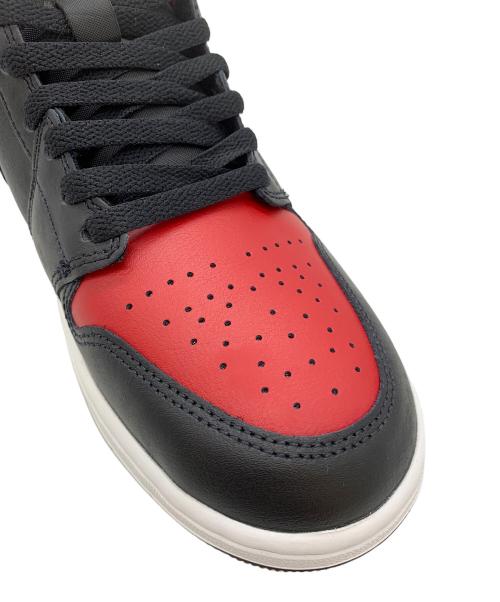 NIKE（ナイキ）NIKE (ナイキ) AIR JORDAN 1 MID ブラック×レッド サイズ:27.5の古着・服飾アイテム