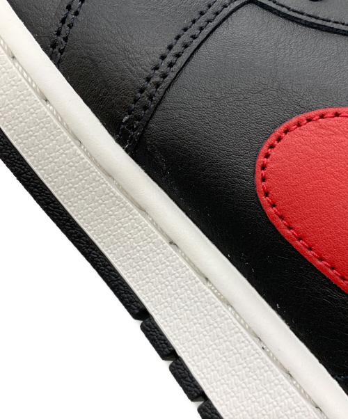 NIKE（ナイキ）NIKE (ナイキ) AIR JORDAN 1 MID ブラック×レッド サイズ:27.5の古着・服飾アイテム