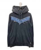DIESELディーゼル）の古着「プルオーバーパーカー」｜ブラック