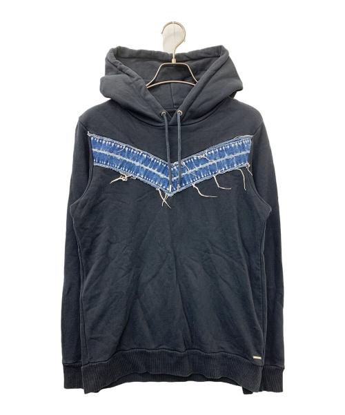 DIESEL（ディーゼル）DIESEL (ディーゼル) プルオーバーパーカー ブラック サイズ:Sの古着・服飾アイテム