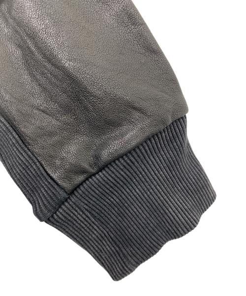 DIESEL（ディーゼル）DIESEL (ディーゼル) 切り替えレザースウェット ブラック サイズ:Sの古着・服飾アイテム