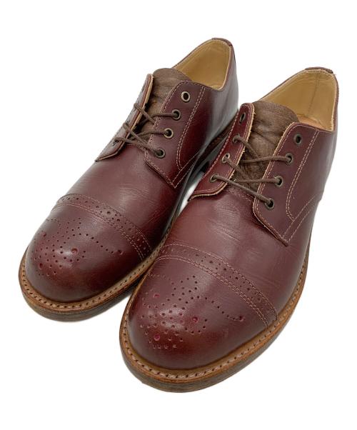 MODERN WORK DECO（モダンワーク デコ）MODERN WORK DECO (モダンワーク デコ) メダリオン キャップトゥ レザーシューズ ブラウン サイズ:6の古着・服飾アイテム