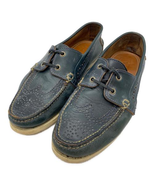 Thom Browne（トムブラウン）Thom Browne (トムブラウン) デッキシューズ ネイビー サイズ:UK 9の古着・服飾アイテム